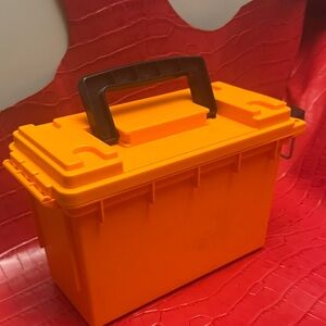 Orange Storage Box with Black Handle